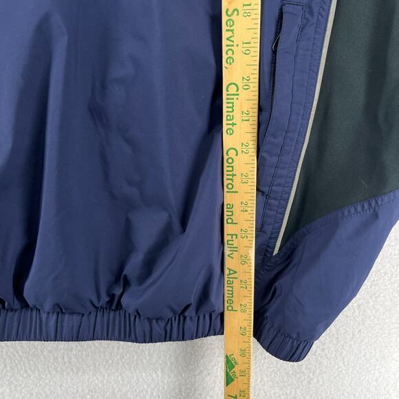 FOOTJOY Jacket Mens L DryJoys Golf Rain Windbreaker 1/4 Zip Short Sleeve Blue - Picture 14 of 15